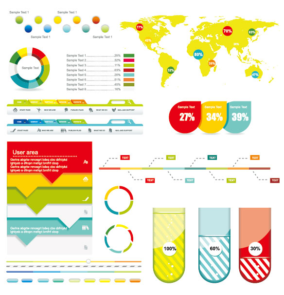 Economy Infographics design elements vector graphic 03