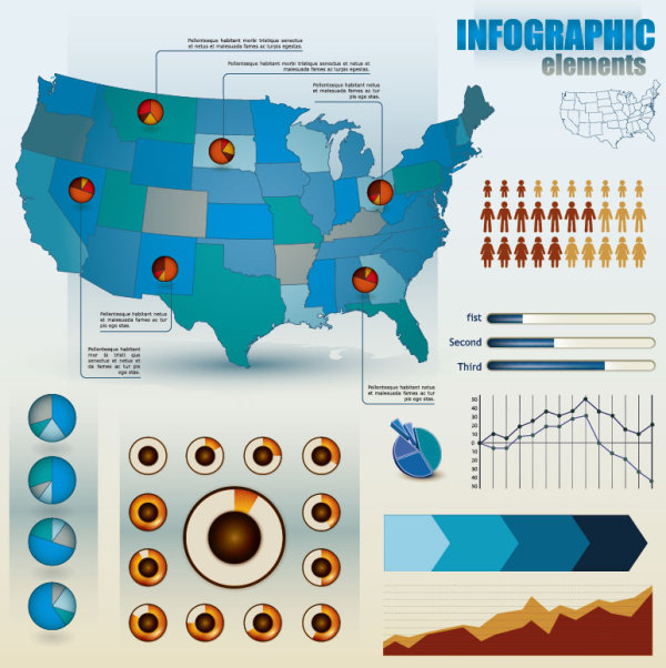 Economy Infographics design elements vector graphic 05