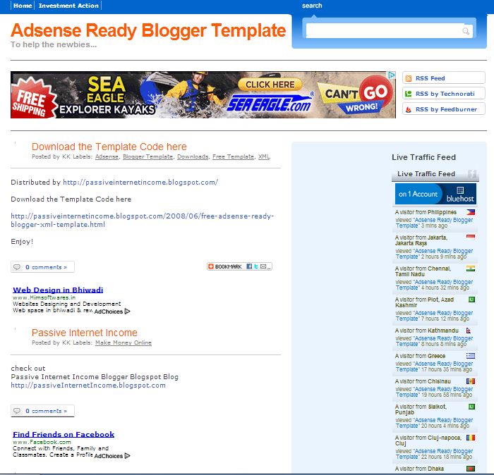 Adsense Ready Blogger Template