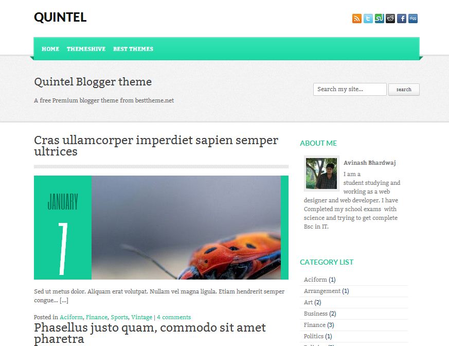 quintel-blogger-template